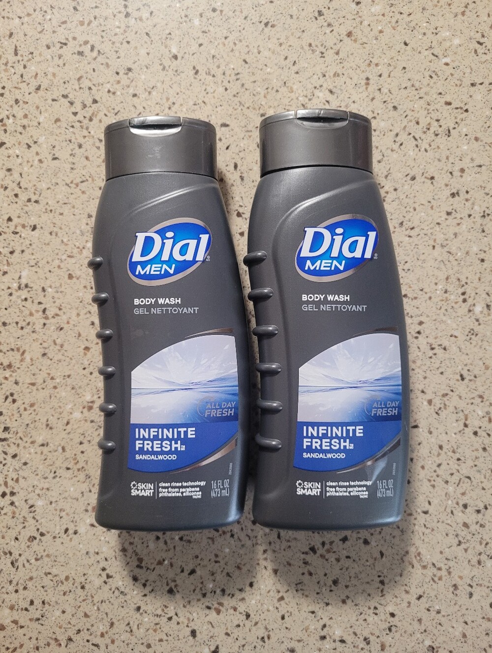 (2) Dial Men Infinite Fresh + Sandalwood Body Wash 16 oz Each Discontinued HTF